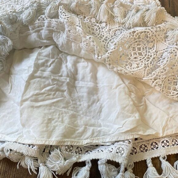 Anine Bing Crochet skirt ruffle tier fringe tassel XS festival - Picture 10 of 12